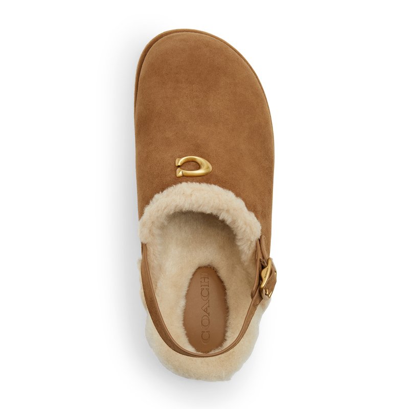 Coach Women's Sculpted C Shearling Platform Clog