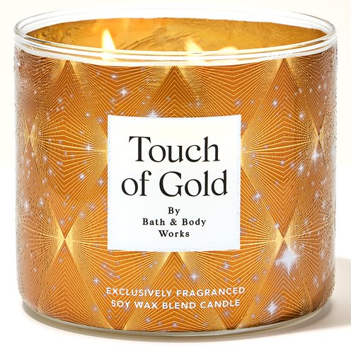 Bath & Body Works Touch Of Gold 3 Wick Candle