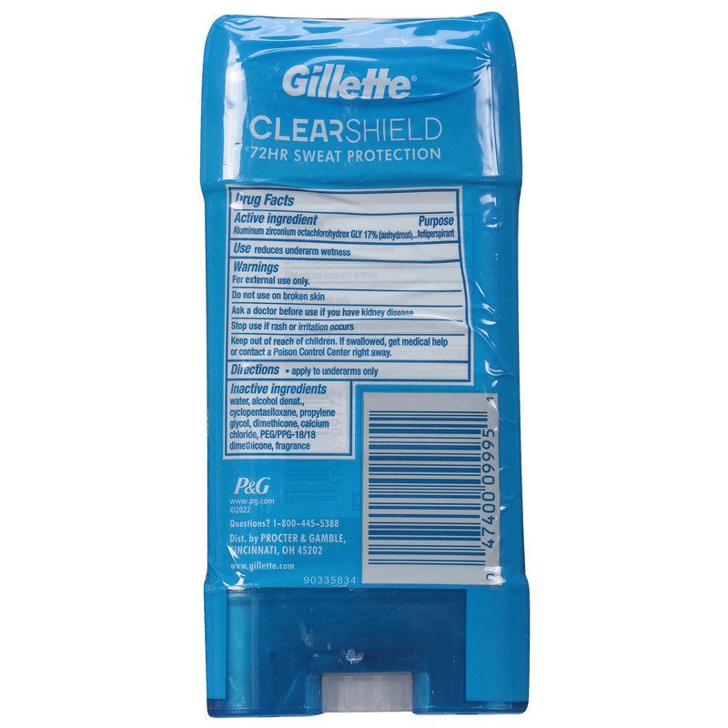 Gillette Clear Gel Antiperspirant 3.8oz Cool Wave Twin Pack