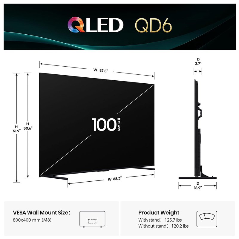 Hisense 100" Class QD6 Series QLED 4K Fire TV (100QD6DF)