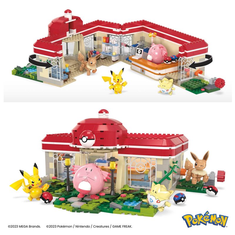 MEGA Pokemon Forest Pokemon Center Building Set