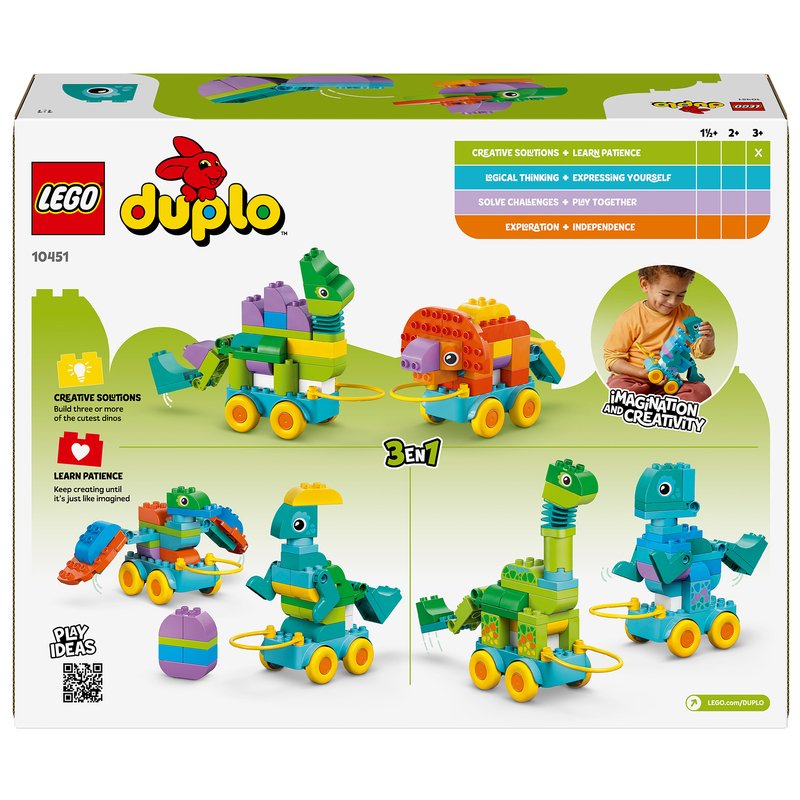 LEGO DUPLO 3in1 Dinosaurs on Wheels Building Set (10451)