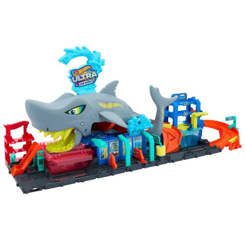 Hot Wheels Ultra Shark Car Wash Playset