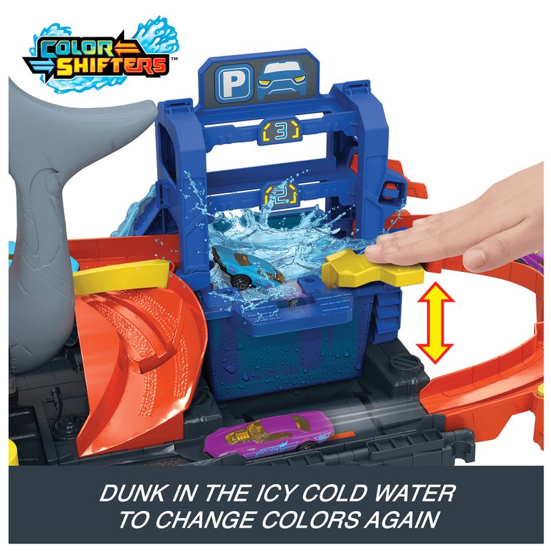 Hot Wheels Ultra Shark Car Wash Playset 3 Hot Wheels Ultra Shark Car Wash Playset