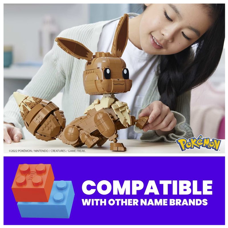 MEGA Construx Pokemon Jumbo Eevee Buildable Set 3 MEGA Construx Pokemon Jumbo Eevee Buildable Set