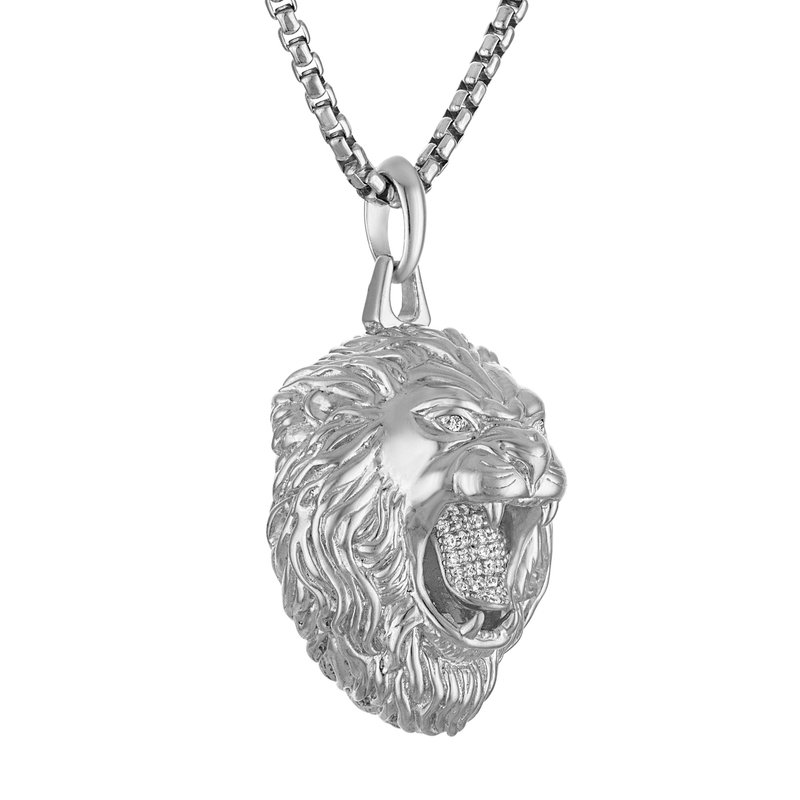 Bulova Men's Marc Anthony 23MM 3-D Lion Diamond Pendant
