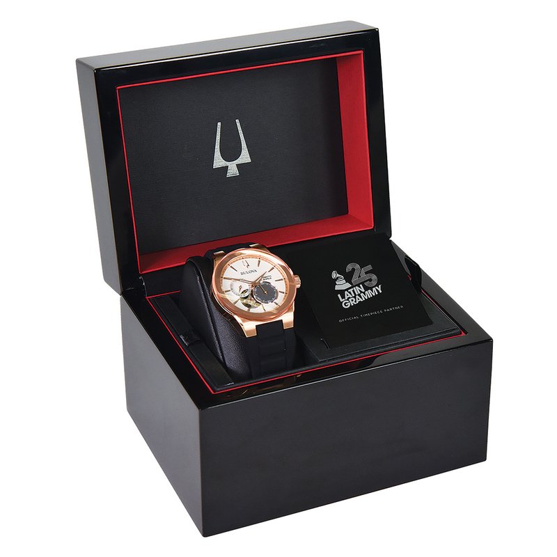 Bulova Men's Latin Grammy Rubber Automatic Watch 3 Bulova Men's Latin Grammy Rubber Automatic Watch