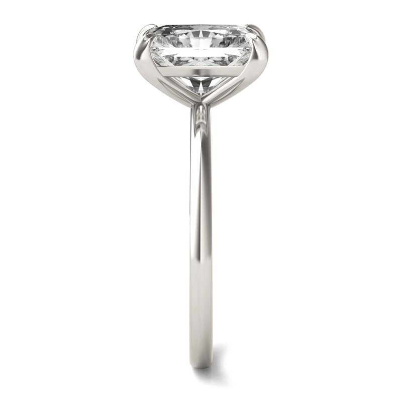 Charles & Colvard Forever Bright 2 7/10 cttw Moissanite Basket Radiant Solitaire Engagement Ring