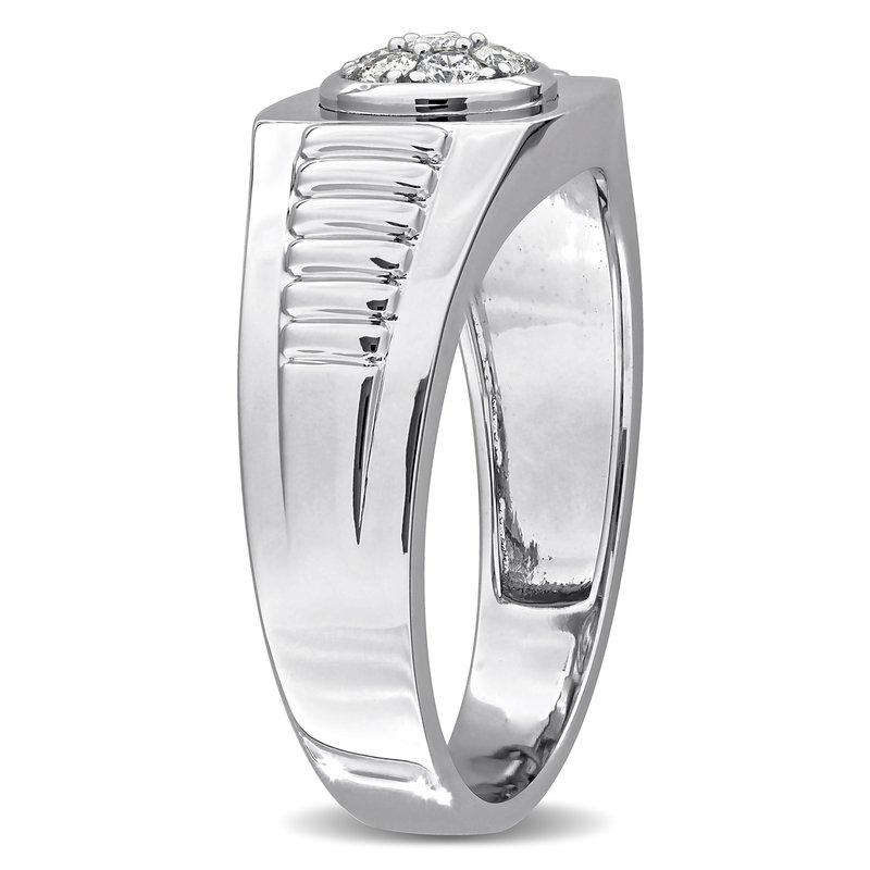 Sofia B. Men's 1/4 cttw Diamond Cluster Ring