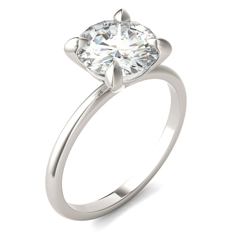 Charles & Colvard Forever Bright 2 1/5 cttw Moissanite Basket Round Solitaire Engagement Ring