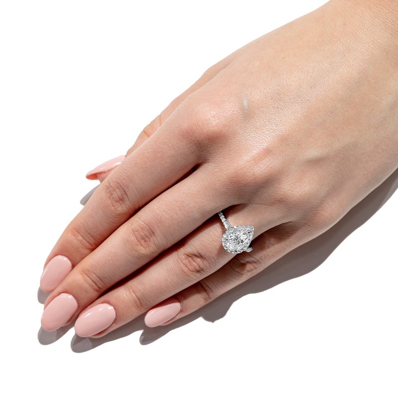 Charles & Colvard Forever Bright 2 1/2 cttw Moissanite Halo Engagement Ring