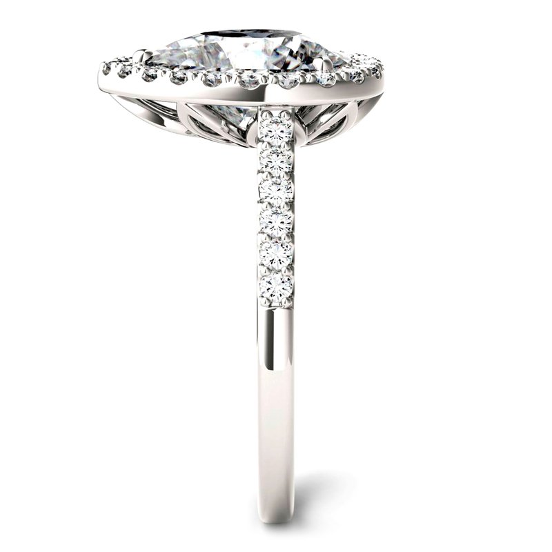 Charles & Colvard Forever Bright 2 1/2 cttw Moissanite Halo Engagement Ring