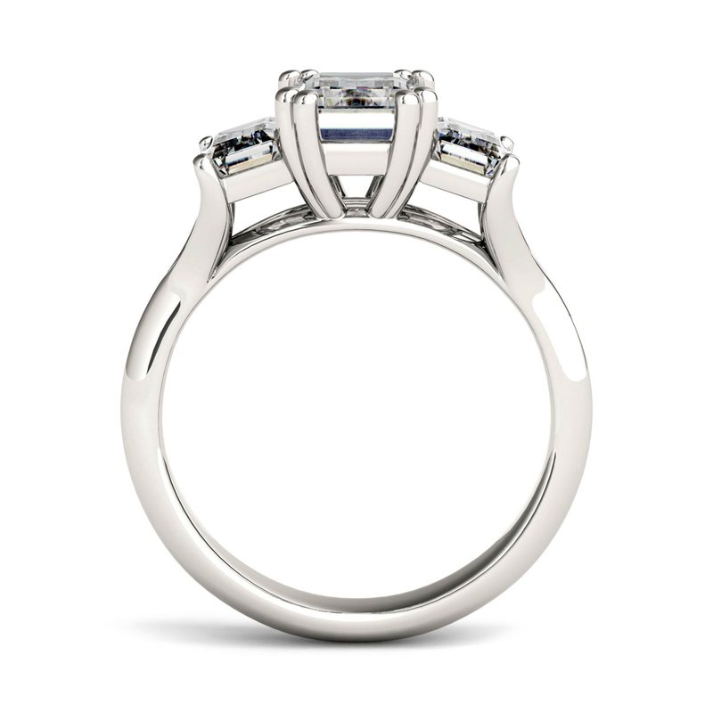 Charles & Colvard Forever Bright 2 9/10 cttw Moissanite Three Stone Ring