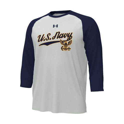 Under Armour Men's USN Gameday 3/4 Baseball Raglan Tee