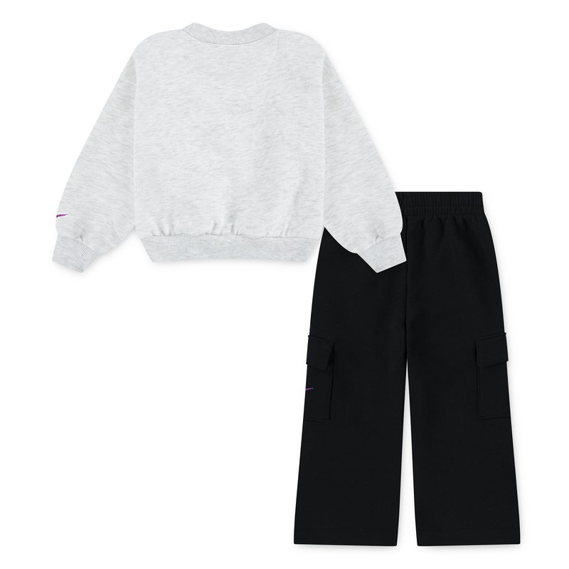 Nike Toddler Girls' Essentials All Over Print Crew and Cargo Pant Set