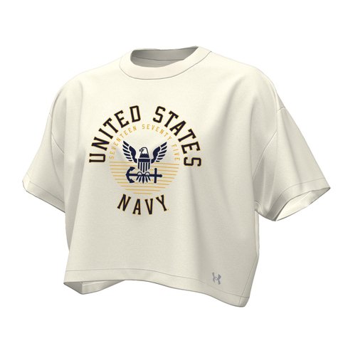 Under Armour Women's USN Gameday HW Crop Boxy Tee