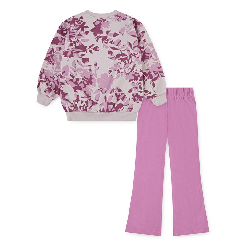 Nike Little Girls' Floral Camo Crew And Leggings Set