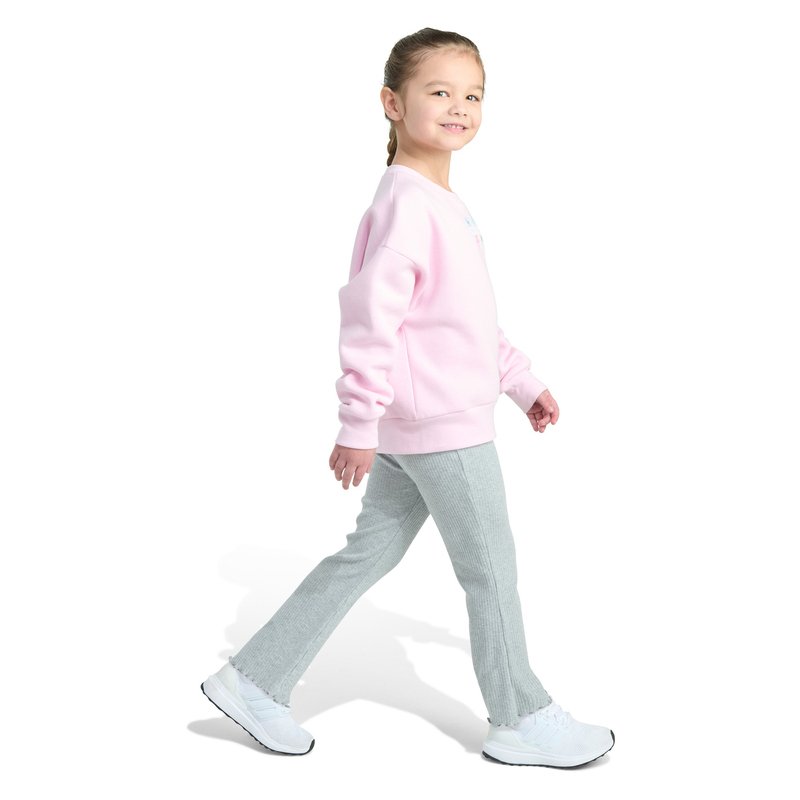 Adidas Little Girls' Fleece Crew Rib Legging Set