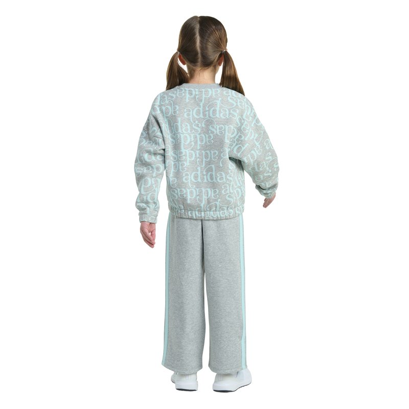 Adidas Toddler Girls' Heather Crew Pullover Pant Set