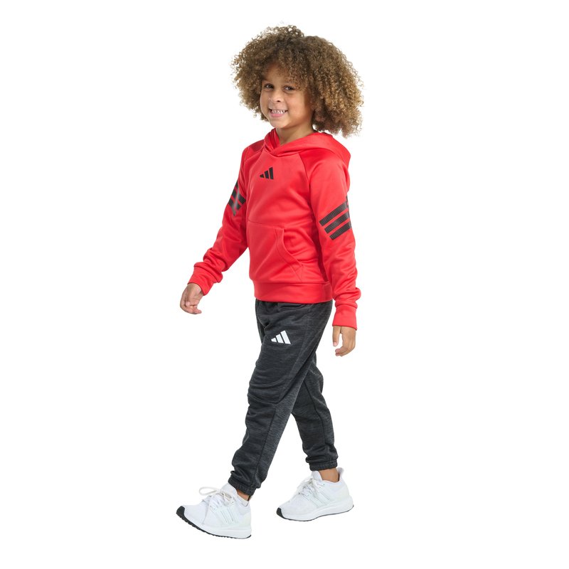 Adidas Toddler Boys' Poly Fleece Pullover Jogger Set