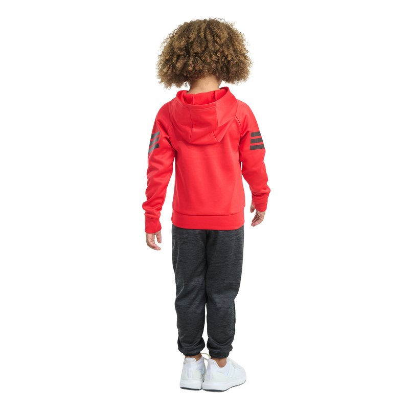 Adidas Toddler Boys' Poly Fleece Pullover Jogger Set