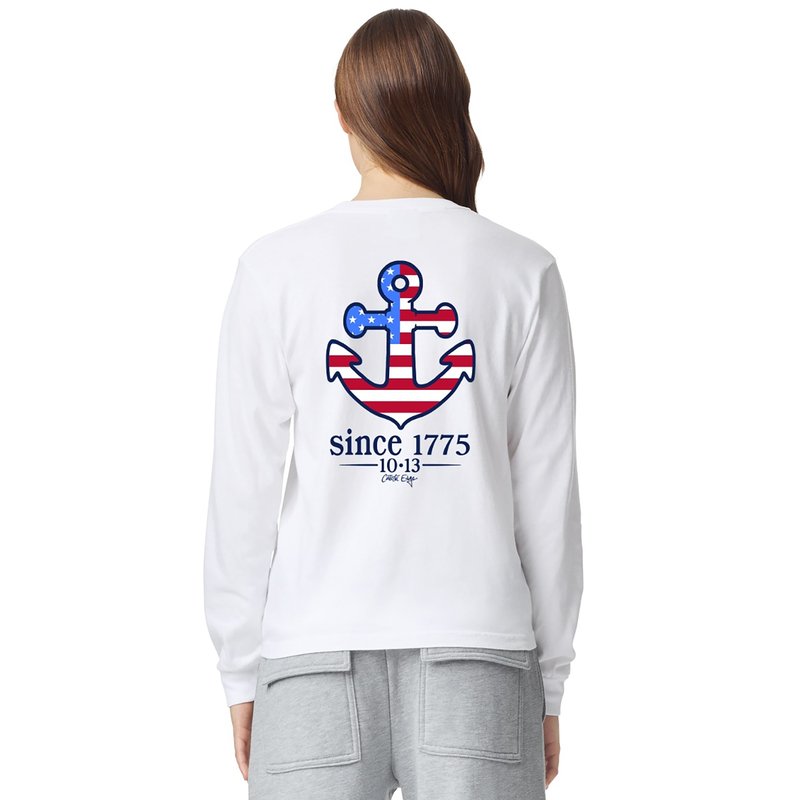 Navy Pride by Coastal Edge 10.13 Collection Anchor Long Sleeve Tee