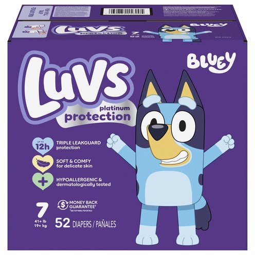 Luvs Platinum Diapers Big Pack Size 7 52 COUNT