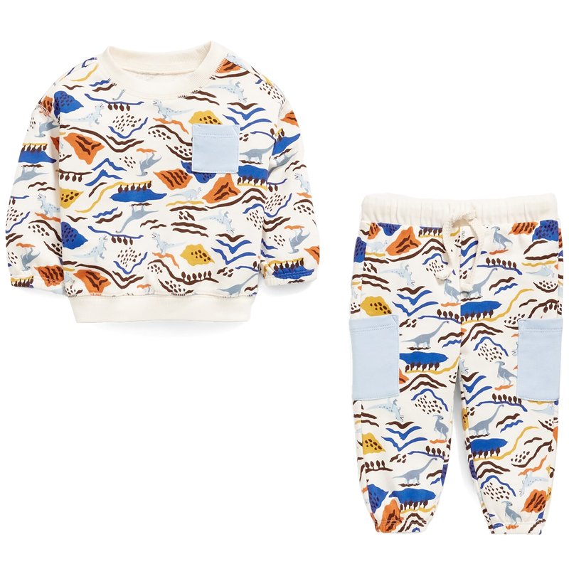 Old Navy Baby Boys' Long Sleeve Washed Fleece Set