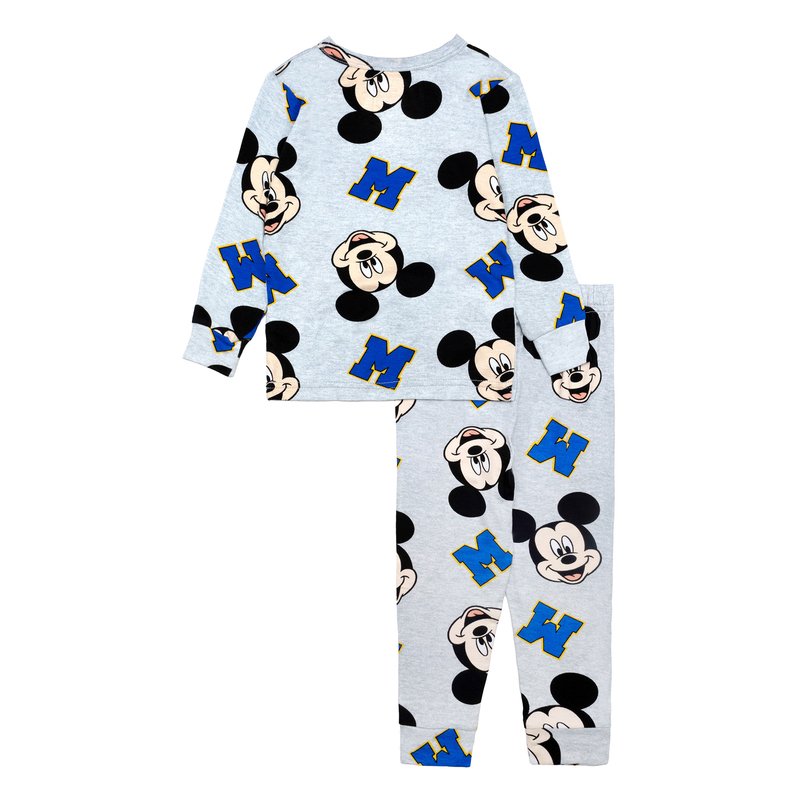 Disney Baby Boys' Mickey Mouse Long Sleeve Tight Fit Pajama Set, 2-Piece