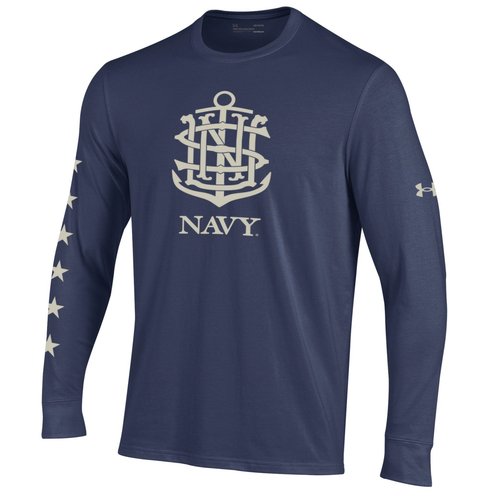 Under Armour Sideline USNA 250th Performance Cotton Long Sleeve Tee