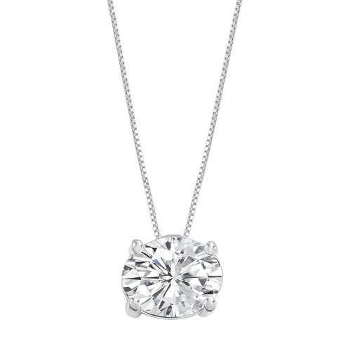 Evolv. 3 cttw Lab Grown Oval Diamond Solitaire Pendant