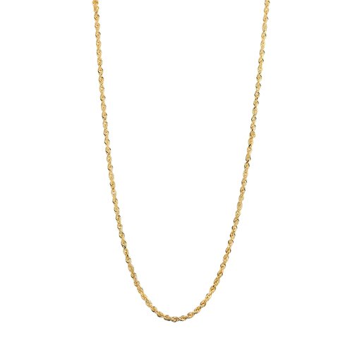 Diamond Cut Rope Chain Necklace