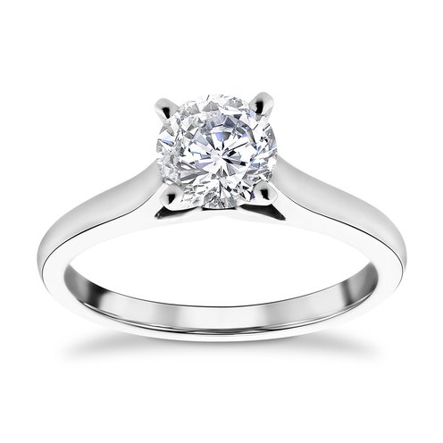 14K White Gold 1 ct Diamond Solitare Ring