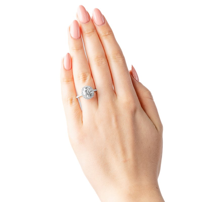 Charles & Colvard Forever Bright 3 1/2 cttw Moissanite Halo Engagement Ring