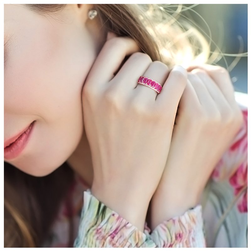 Sofia B. 1/3 cttw Diamond and 3 1/3 cttw Ruby Ring