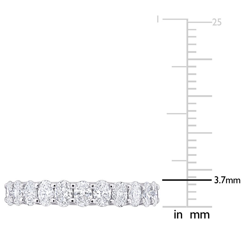 Created Forever 1 cttw Oval Lab Grown Diamond Semi-Eternity Anniversary Band