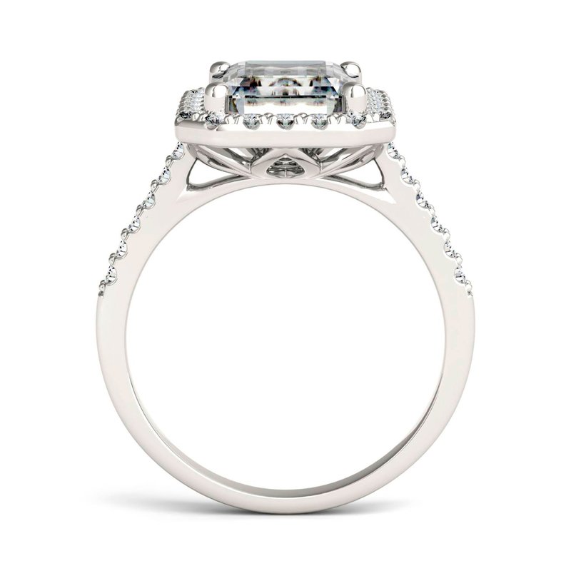 Charles & Colvard Forever Bright 4 cttw Moissanite Halo Engagement Ring